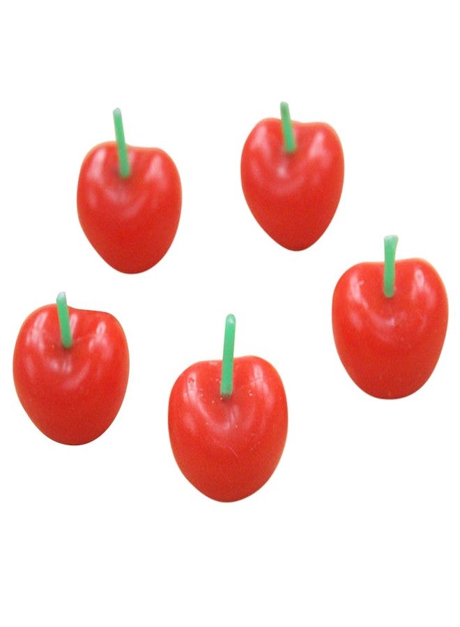 Aprildecember 5 Pcs Cherry Shaped Birthday Candles, Cute Fruit Shaped Candles, Cherry Cake Decorations Cake Cupcake Topper for Birthday Party Wedding Supplies - Image 1